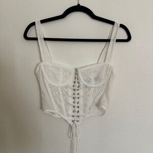 Lioness white eyelet lace Corset Top
